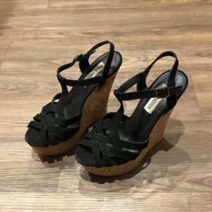 Steve Madden “wildness” cork wedge sandal